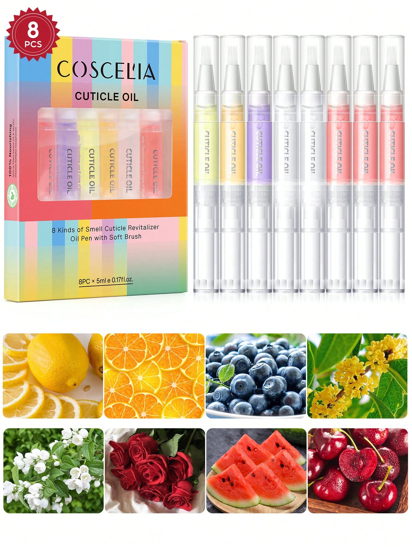 Health & Wellness U Of T - coscelia 1/4/5/8/16PCS 5ML Nail Cuticle Oil